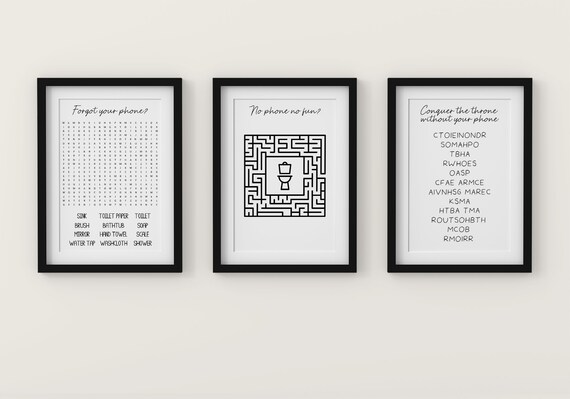 Set di 3 poster puzzle quiz set cruciverba labirinto | Etsy Italia
