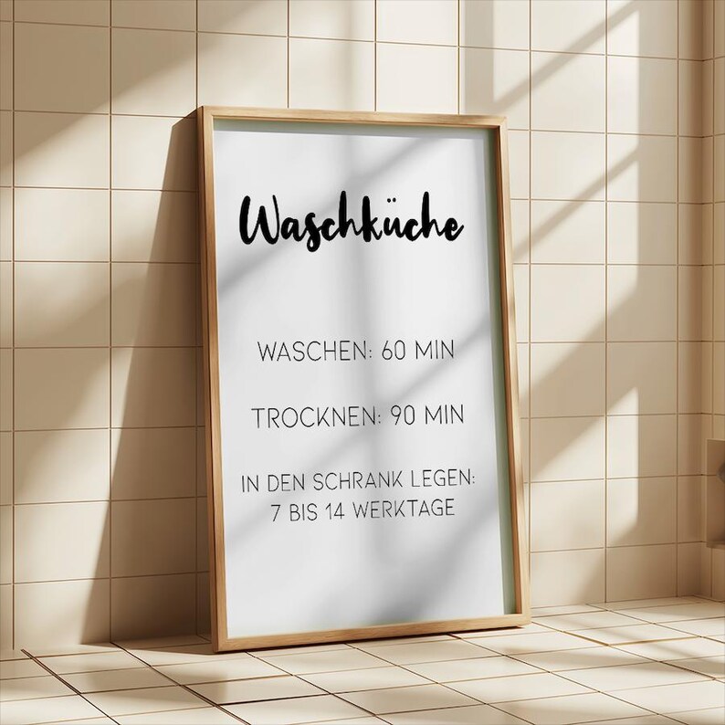 "Laundry Room" Poster – minimalist modern poster design, high-quality art print on paper, personalized gift idea image 7