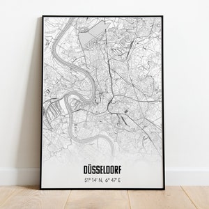 Mapa da sua cidade favorita em formato de pôster - disponível nos tamanhos A5 - A3
