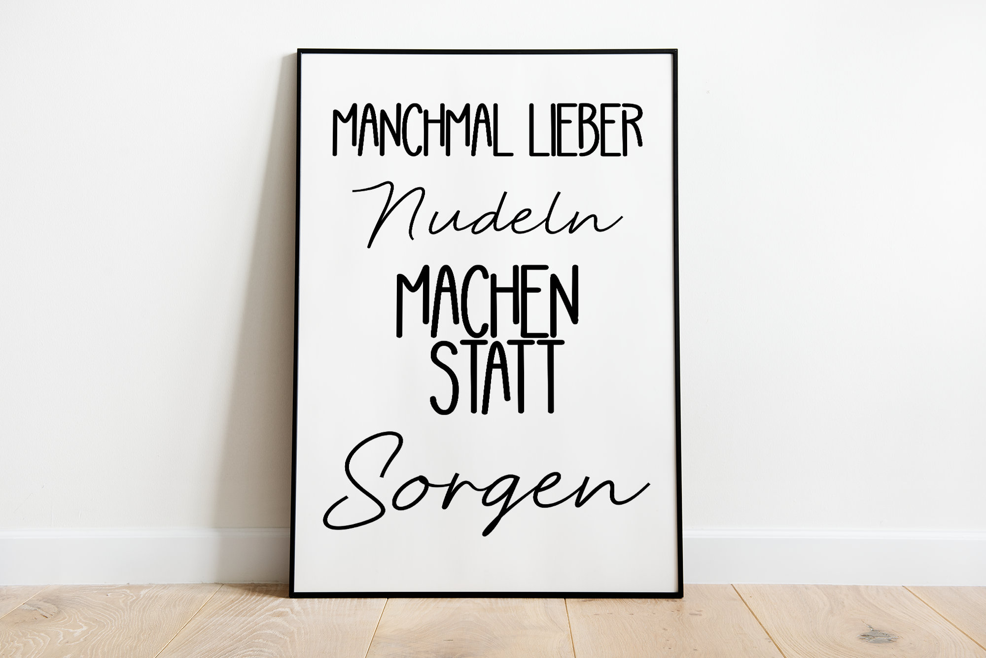 Manchmal lieber Nudeln machen statt Poster Etsy
