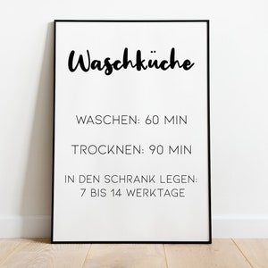 "Laundry Room" Poster – minimalist modern poster design, high-quality art print on paper, personalized gift idea image 2