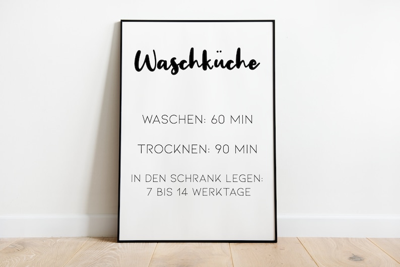"Laundry Room" Poster – minimalist modern poster design, high-quality art print on paper, personalized gift idea image 2
