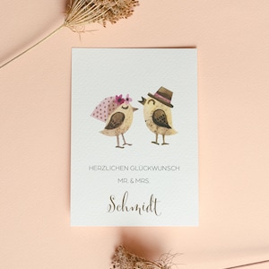 Herzlichen Glückwunsch Mr. & Mrs. I personalisierte Glückwunschkarte