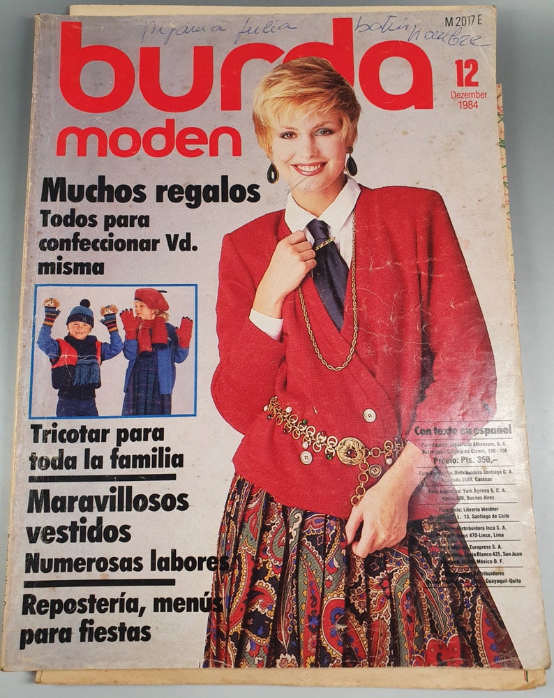 Magazine BURDA MODEN Mode "Robes De Rêves" - Décembre 1984 - Numéro D'occasion Vintage