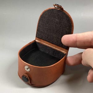 Cofrinho vintage de couro marrom, mini caixa de moedas, bolsa de viagem, caixa de armazenamento de dinheiro, menina, banco antigo, carteira infantil para meninas