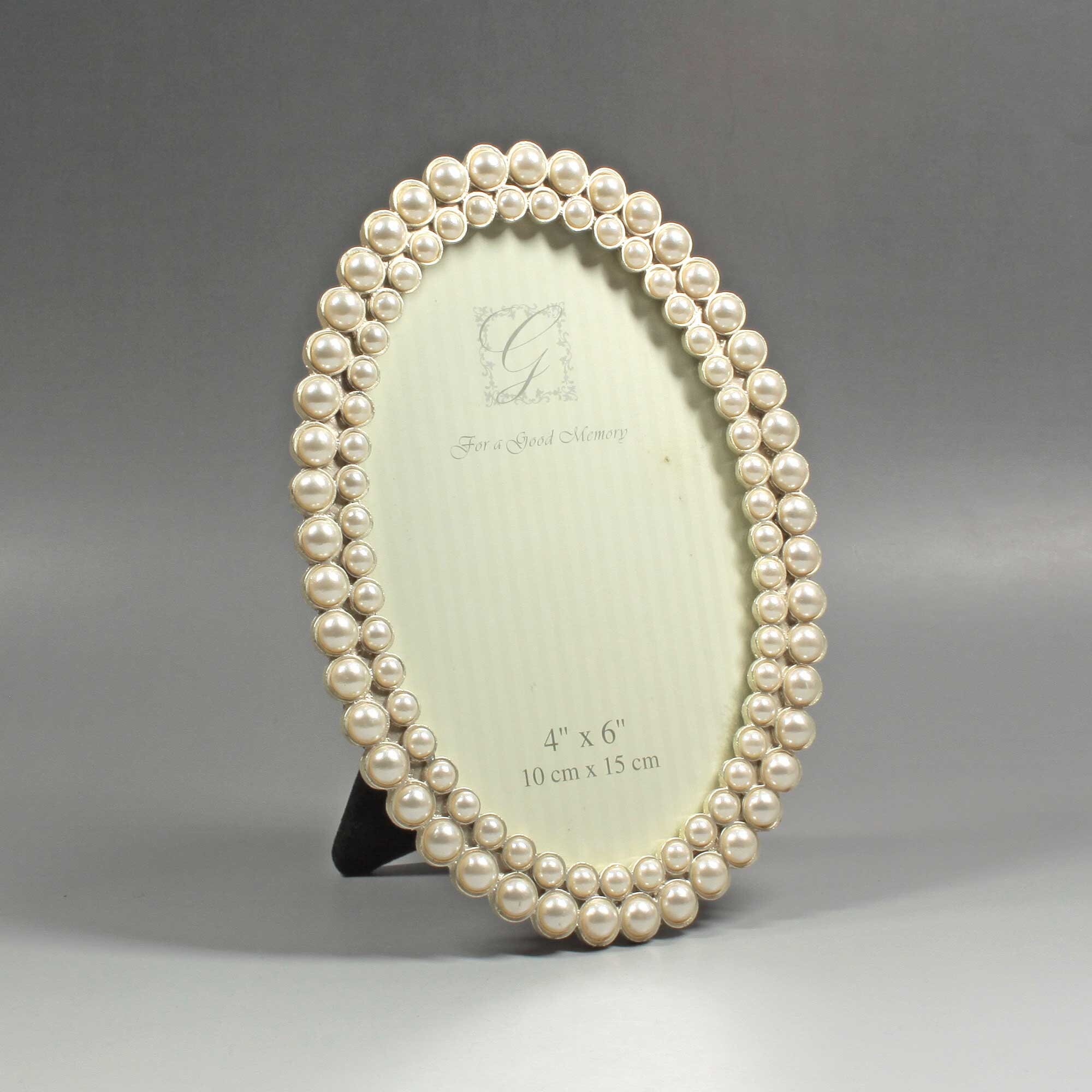 Oval antique photo 4x6 picture frame Artificial pearl frame Etsy