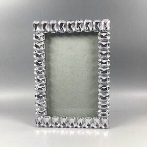 Vintage Crystal Beaded Photo Frame: Ornate Tabletop Frame (4x6)