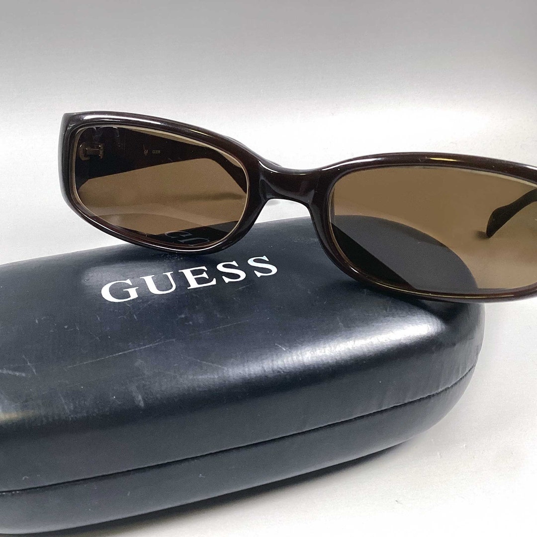 Buy Vintage Guess Sunglasses GU 653: Brown Oval Frame, 90s Designer Fashion  Online in India