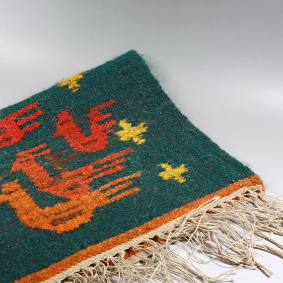 Vintage hand embroidery small rugs aesthetic Hangingself made mini