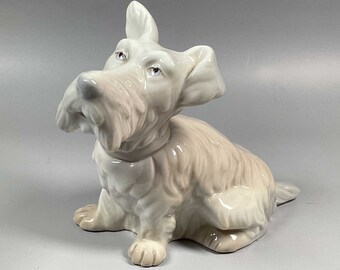 ヴィンテージ 陶器 スコッティ犬 置物 - 釉薬をかけた磁器製テリアの