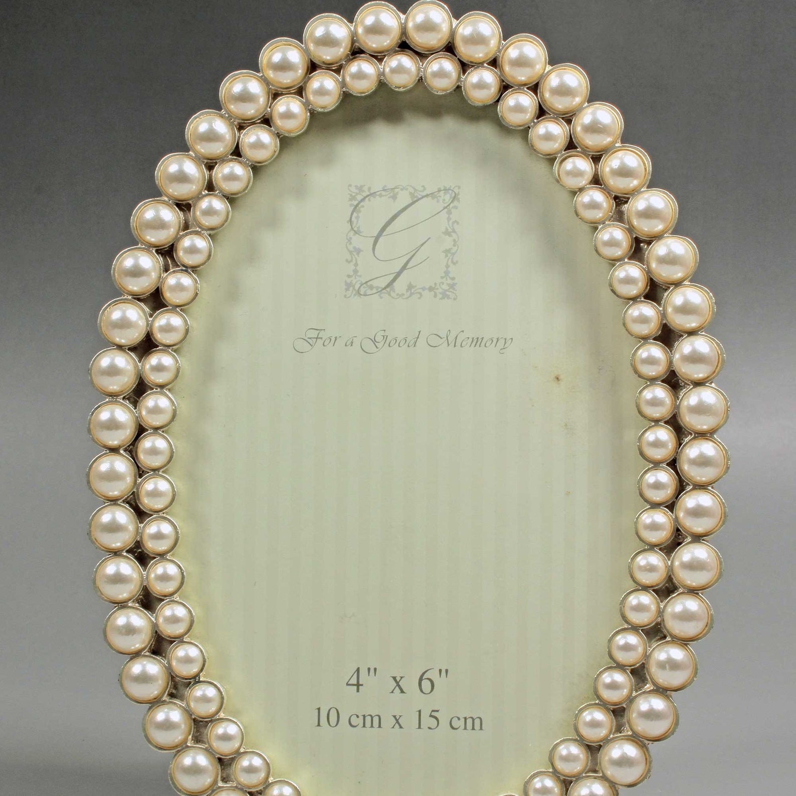 Oval antique photo 4x6 picture frame Artificial pearl frame Etsy