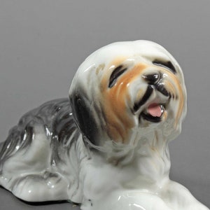 Old Shih Tzu statue pottery Figurine Pekingese ceramic China dog figure Collectable statue dog Small ceramic dog Old dog Chinese amulet image 6