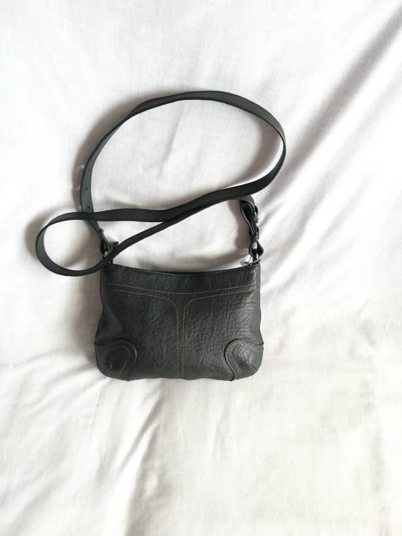 Vintage ESPRIT Dark Brown Faux Leather Small Bag Etsy UK