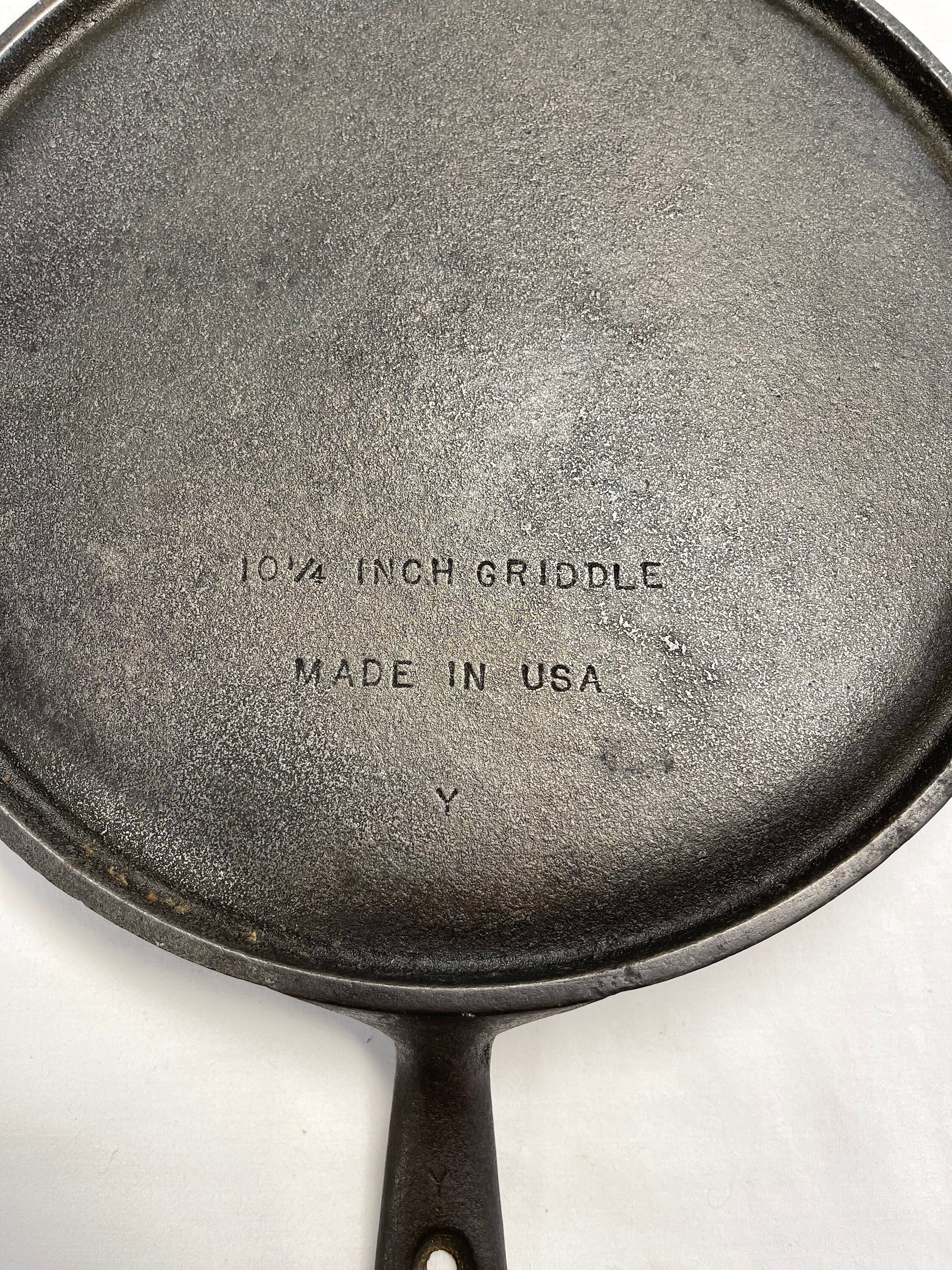 Unmarked Cast Iron #9 Griddle. Marked 9 on Handle. Electrolysis Cleaned and  Seasoned. Free Shipping in U.S.A. 85 Dollars.