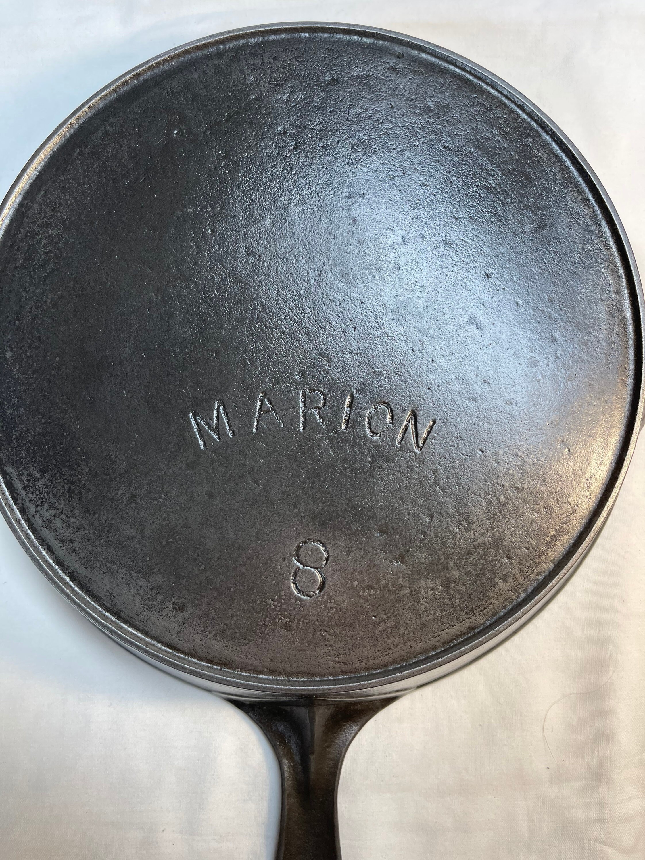 Marion Cast Iron Skillet 8 Lower Arc Logo Etsy