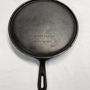 Vintage Wagner Ware Cast Iron 10 Pancake Breakfast Griddle Pan Skillet 1109