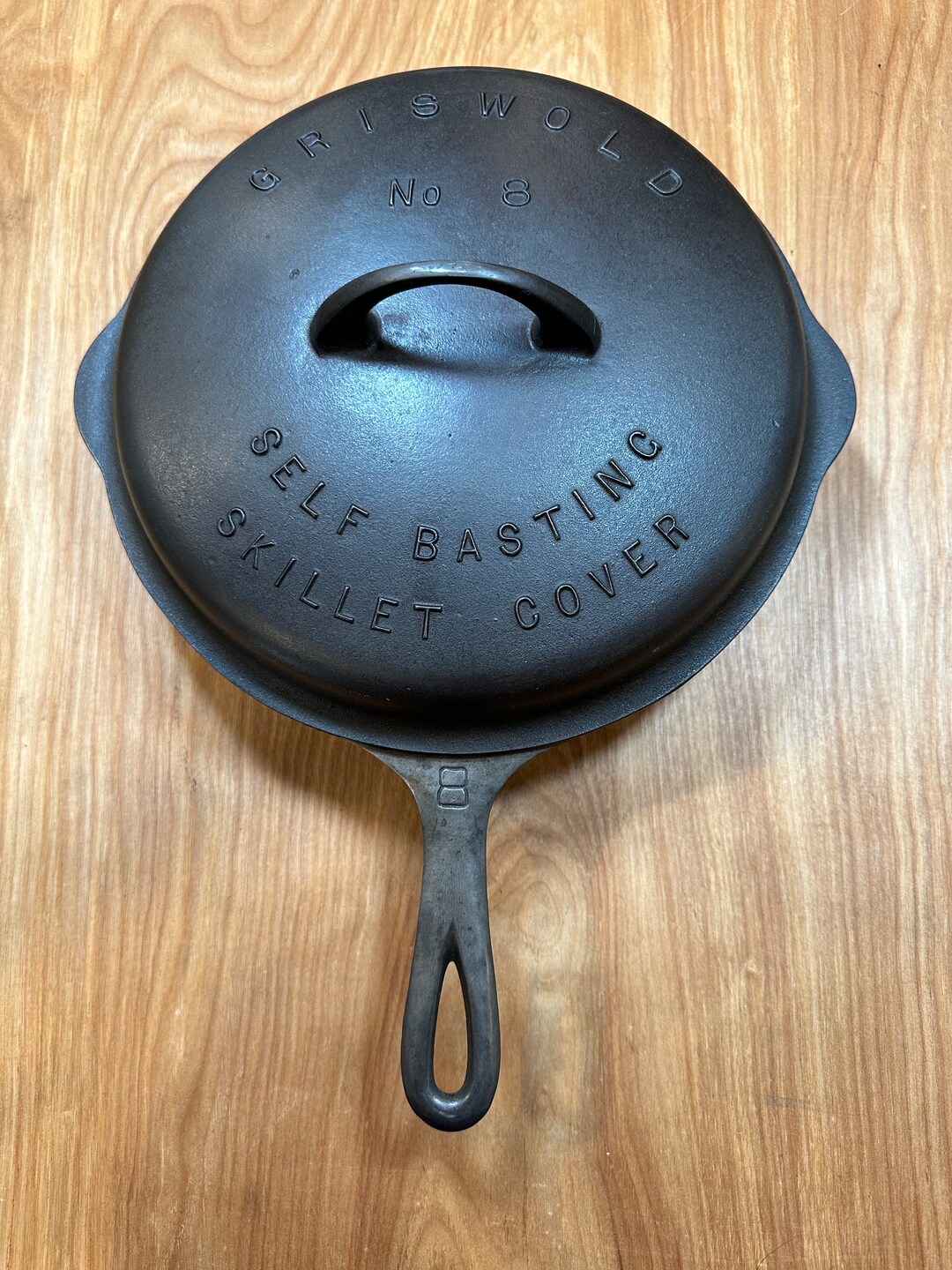 Griswold Cast Iron Skillet 8 Skillet and Lid 1048 & 704 Etsy
