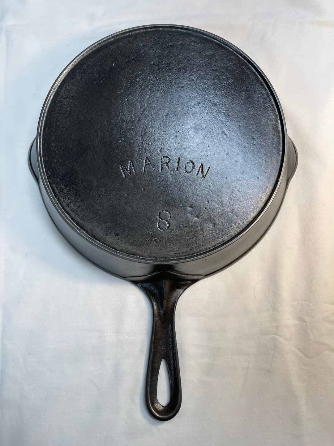Marion Cast Iron Skillet 8 Lower Arc Logo Etsy