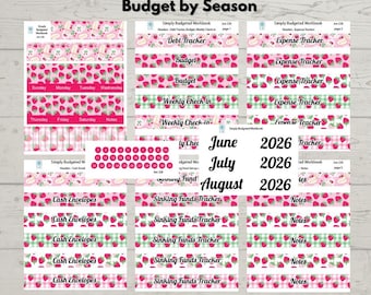 22 de junio - Cuaderno de trabajo sobre presupuesto por temporada / Paquete completo o hojas individuales
