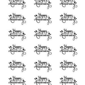 Happy Anniversary // Script Stickers