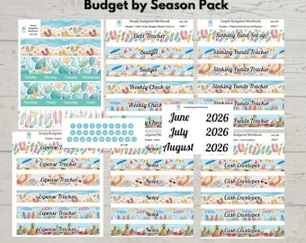Cuaderno de trabajo de presupuesto por temporada, 326 de julio / Paquete completo o hojas individuales