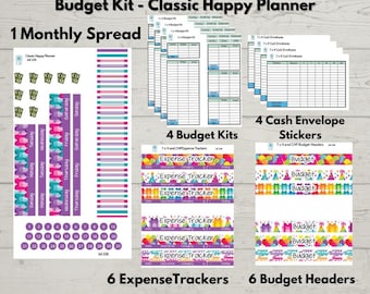 Kit de presupuesto - 22 de julio - Agenda clásica Happy Planner