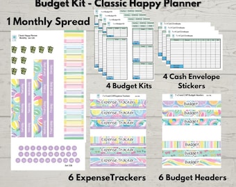 Kit de presupuesto - Jun 326 - Agenda Happy Planner clásica