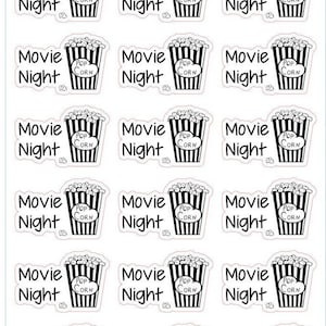 Movie Night // Script Stickers