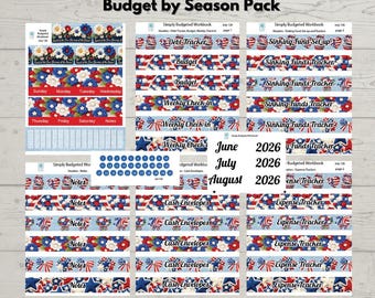126 de julio - Cuaderno de trabajo sobre presupuesto por temporada / Paquete completo o hojas individuales