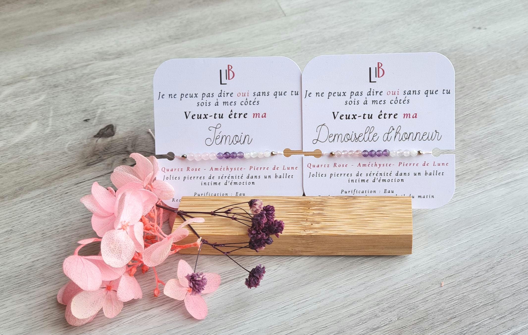 Bracelet créatif pour témoin de mariage et demoiselle d’honneur