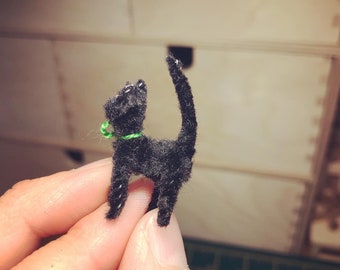 Collectible miniature black cat