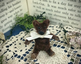 Barry, dollhouse miniature collectible teddybear