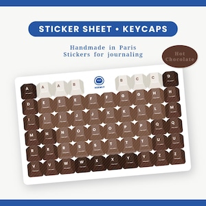 Planche de stickers • T'es mon type • Alphabet • Hot Chocolate • Fait main par Heemly