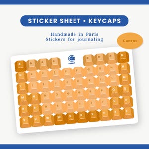 Planche de stickers • T'es mon type • Touches de clavier • Alphabet • Fait main par Heemly