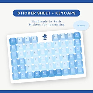 Planche de stickers • T'es mon type • Touches de clavier • Alphabet • Fait main par Heemly
