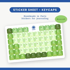 Planche de stickers • T'es mon type • Touches de clavier • Alphabet • Fait main par Heemly