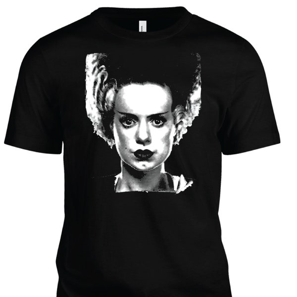 Classic Monster cut file, black shirt design, intricate vinyl design Bride of Frankenstein