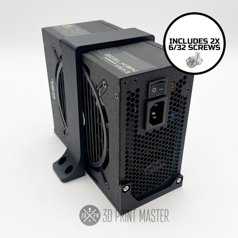 Computer ATX PSU Horizontal & Vertical Mounting Bracket + Screws Vertical Bracket
