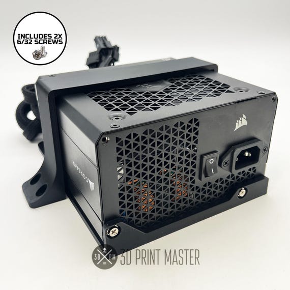 Computer ATX PSU Horizontal & Vertical Mounting Bracket + Screws
