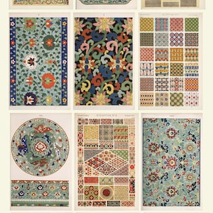 14 antique books ornaments, decorations, etc - Design Books Collection - Owen - The grammar of ornament - Digital Download ZIP files
