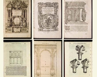 Rare Antique Architecture Books Collection Vitruvius Palladio Alberti Digital Download | Renaissance Architectural Treatises Facsimile PDF