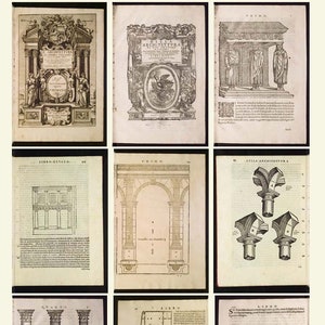 Rare antique architecture books collection Vitruvius Palladio L. B. Alberti - Digital Download ZIP files