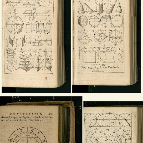 Rara collezione di libri antichi di MATEMATICA - Isaac Newton -Mathesis Caesarea - collezione di libri - File ZIP di download digitale