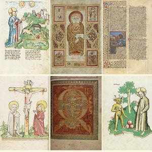 Rare Old Manuscripts - Bible Histories, Armenian Gospel Irish Evangheliary Historienbibel Downloadable Printable Digital Download ZIP files