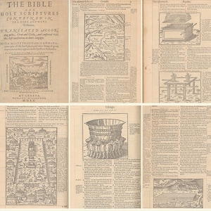 The Geneva Bible - First Edition 1560 - BONUS - 3 Old French Bibles Arnoullet Honorat Ostervald La sainte Bible - Digital Download ZIP files
