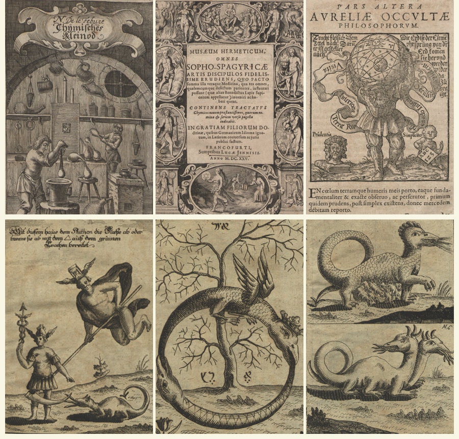 24 Rare Old Books Of Alchemy Nicolas Flamel Hermes Etsy