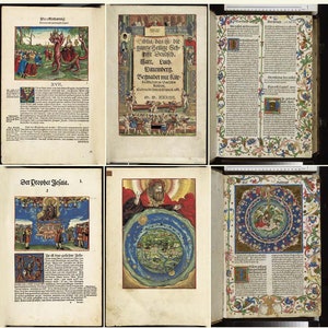 Luther 1534 - Rare Old German Bibles collection Biblia Pauperum Protestant Wittemberg Illustrated Bible Color - Digital Download ZIP files