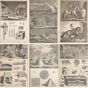 French Encyclopedia of Diderot & d&#39;Alembert - ALL 2885 PLATES - 11 Vols. Crafts Animals Architecture Zoo - Digital Download ZIP files