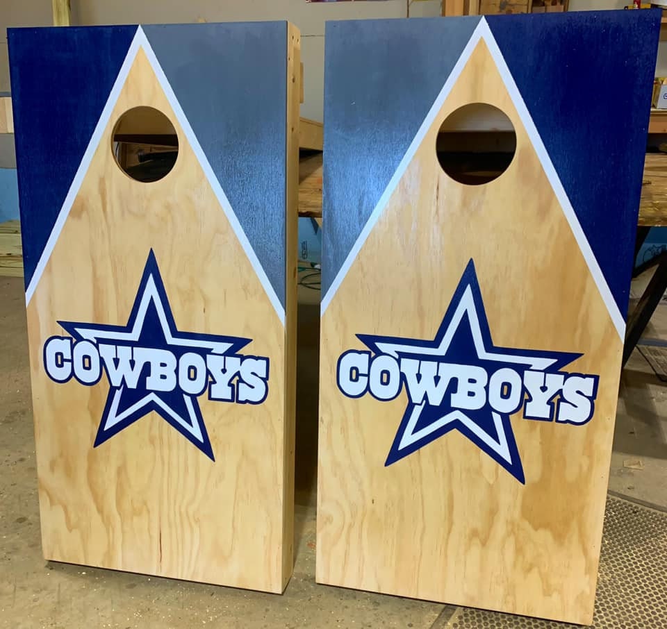 Dallas Cowboys Cornhole Boards with bags Etsy