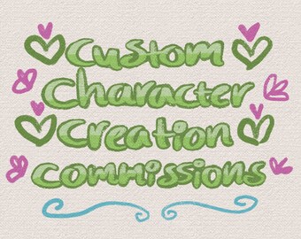 digital custom character creation commissions
